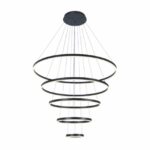 Lustre Pendente 5 Arcos Preto
