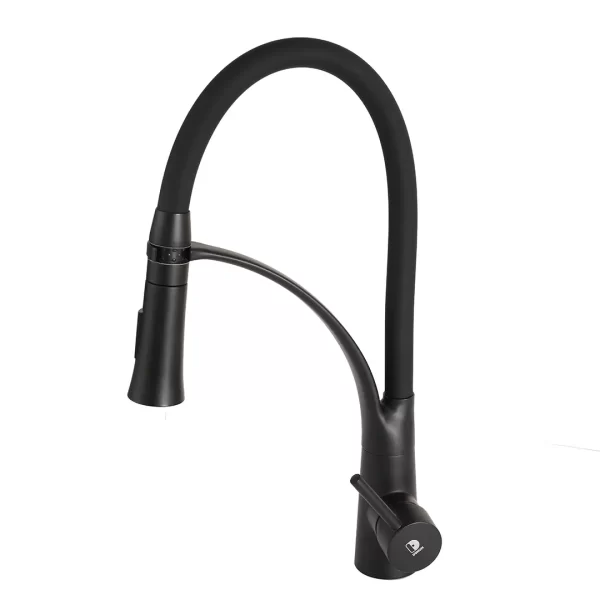 Torneira Gourmet Monocomando 50cm Flexível Preta
